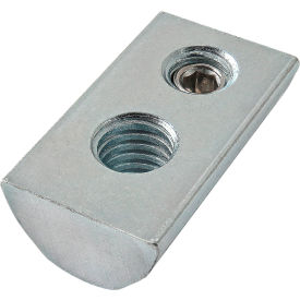 40 Series M6 x 1 Roll-In T-Nut with Set Screw, Bright