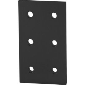 40 Series 6 Hole Joining Plate, Black