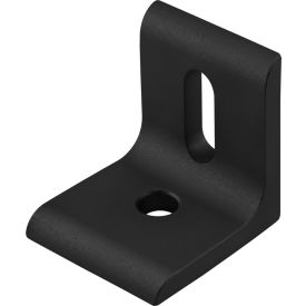 40 Series Slotted Inside Corner Bracket with 2 Hole, Black