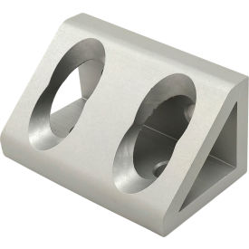 40 Series 4 Hole Wide Inside Gusset Corner Bracket, Clear