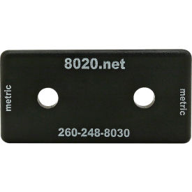 40 Series Lite End Cap w/ Push-Ins, Matte Finish, Black