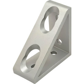 40 Series 4 Hole Tall Inside Gusset Corner Bracket, Clear
