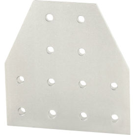 40 Series Aluminum Tee Flat Plate with 12 Hole, Clear