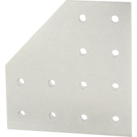 40 Series 90 Degree Angled Flat Plate with 12 Hole, Clear