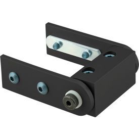 40 Series Right Angle Universal Dynamic Pivot Assembly w/Dual Straight Arms, Black
