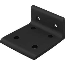 40 Series 6 Hole Wide 2x4 Inside Corner Bracket, Black Anodize