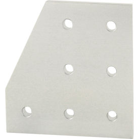 40 Series 90 Degree Angled Stacked Flat Plate with 7 Hole, Clear