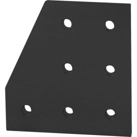 40 Series 90 Degree Angled Stacked Flat Plate with 7 Hole, Black