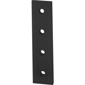 40 Series Aluminum Straight Flat Plate with 4 Hole, Black