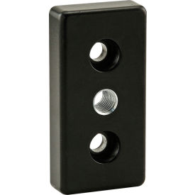 45 Series M12 Center Tap Base Plate, 45 x 90, Die-Cast Zinc, Black
