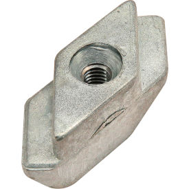 15 & 40 Series Rhombus Nut, M3, Slot 8, Die-Cast Zinc, Bright