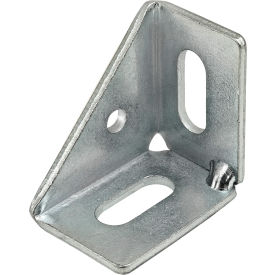 15 Series 40 Inside Corner Bracket with Single Support, Clear, Zinc Finish