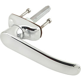 25, 40 Series Non-Locking L-Handle Clockwise, Chrome Finish, Bright