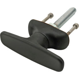 25, 40 Series Furniture T-Handle - Non-Locking, Powder Coat Finish, Black