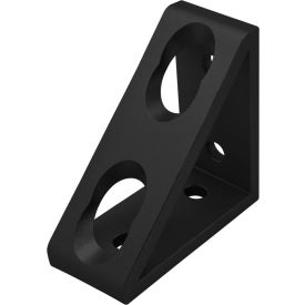 45 Series 4 Hole Tall Gusseted Inside Corner Bracket, Black