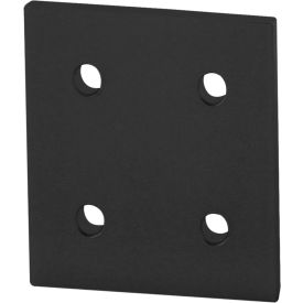 45 Series Square Flat Plate, 4 Hole, Black