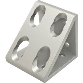 45 Series 8 Hole Gusseted Inside Corner Bracket, Clear