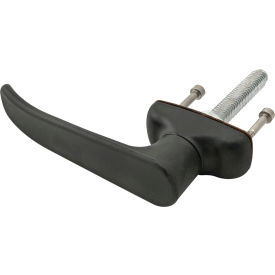 25, 40 Series Furniture L-Handle - Non-Locking, Powder Coat Finish, Black