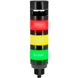10, 15, 20, 25, 30, 40, 45 Series Tower Light, 3 Color w/ Audible, 5 Pin, Anodize Finish