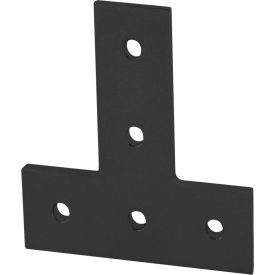 45 Series T" Flat Plate with 5 Hole, Black