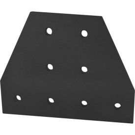 45 Series Tee Flat Plate with 8 Hole, Black