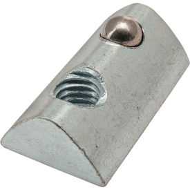 40 Series M6 Drop In T-Nut with Ball & Spring, Bright