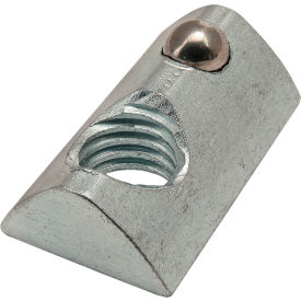 40 Series M8 Drop In T-Nut with Ball & Spring, Bright