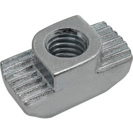 45 Series M6 Hammer Nut, Boss Height 3.0mm, Clear, Slot 10, Zinc Plate, Bright