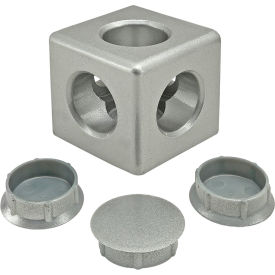 45 Series 3 Way - Light Squared Corner Connector