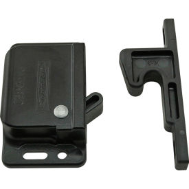 25, 40 Series 2.6 kg Pull Force Grabber Door Catch and Keeper, Black