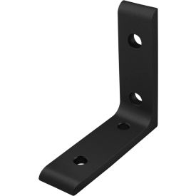 10, 15 Series Tall Transition Inside Corner Bracket with 4 Hole, Black