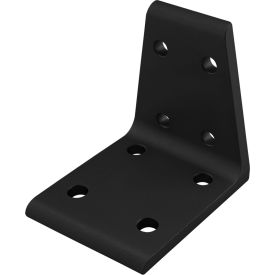 25, 40 Series 8 Hole Center Transition Inside Corner Bracket, Black