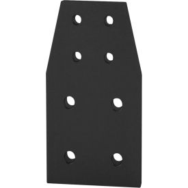 10, 15 Series Rectangular Transition Flat Plate with 8 Hole, Black
