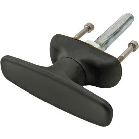 25, 40 Series T-Handle Clockwise, Powder Coat, Black