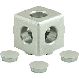 10 & 25 Series 3 Way - Light Squared Corner Connector