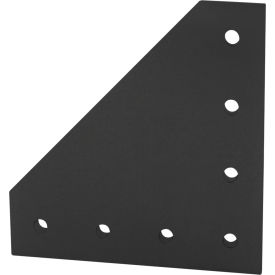 15 Series Ready Tube 7 Hole 90 Degree Angle Squared Joining Plate, Black