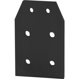 10, 15 Series Rectangular Transition Flat Plate with 6 Hole Large Series Primary, Black