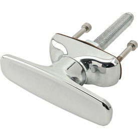 25, 40 Series Non-Locking T-Handle Clockwise, Chrome Finish, Bright