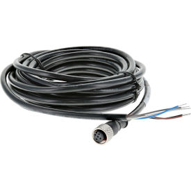 M12 PVC Cord Set to Flying Lead Cable, 5 Pin, 16'