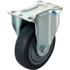 Fractional, Metric, Ready Tube Series 4" Rigid Plate Mount Caster, Gray