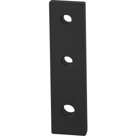 25, 40 Series 3 Hole Straight Transition Flat Plate, Black