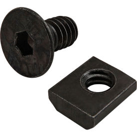 Bolt Assembly 1/4-20 x .500", FHSCS with Standard Slide-In T-Nut, Black