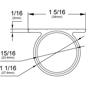 Flex pipe 8' Steel Flat Pipe ABS Coated, Black