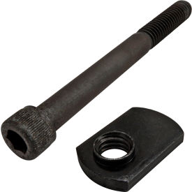 Bolt Assembly 5/16-18 x 3.25" SHCS and Slide-In Economy T-Nut, Offset Thread, Black