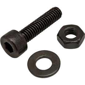 M4 x 16mm SHCS with Washer & Hex Nut, Black Zinc