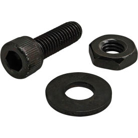 10-32 x .625 Socket Head Cap Screw w/Washer & Hex Nut, Black Zinc