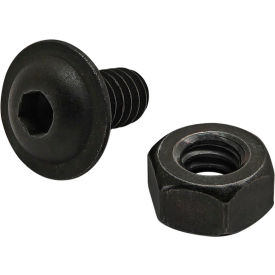 1/4-20 x .500 Flanged Button Head Socket Cap Screw & Hex Nut, Black Zinc