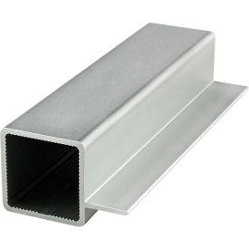 Quick Frame 1" x 1" Square Tube Profile, Single 1/2" Flange, 145" Bar, Anodize