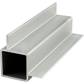 Quick Frame 1" x 1" Square Tube Profile, Right Angled Double Flange, 145" Bar, Anodize