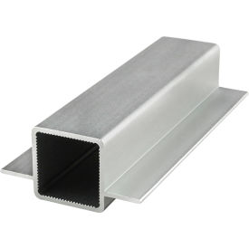 Quick Frame 1" x 1" Square Tube Profile, Double 1/2" Flanges, 145" Bar, Anodize